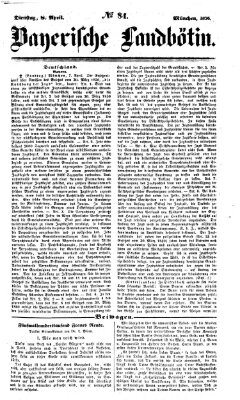 Bayerische Landbötin Dienstag 8. April 1856
