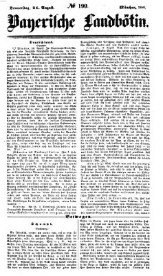 Bayerische Landbötin Donnerstag 21. August 1856