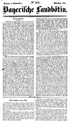 Bayerische Landbötin Freitag 5. September 1856