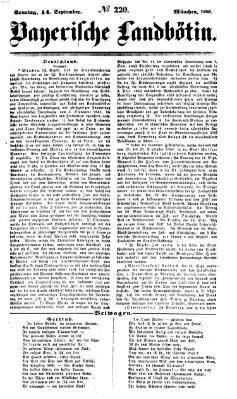 Bayerische Landbötin Sonntag 14. September 1856
