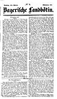 Bayerische Landbötin Sonntag 11. Januar 1857