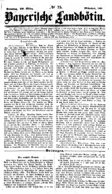 Bayerische Landbötin Sonntag 29. März 1857