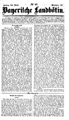 Bayerische Landbötin Freitag 24. April 1857