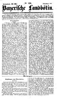 Bayerische Landbötin Samstag 30. Mai 1857