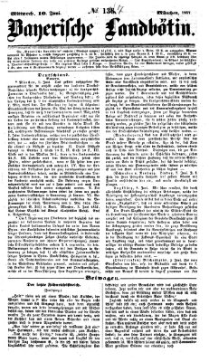 Bayerische Landbötin Mittwoch 10. Juni 1857