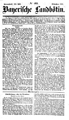 Bayerische Landbötin Samstag 11. Juli 1857