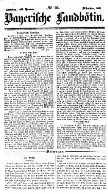 Bayerische Landbötin Dienstag 10. Januar 1860
