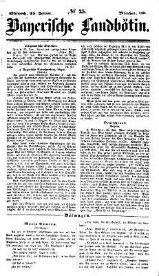 Bayerische Landbötin Mittwoch 25. Januar 1860