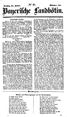 Bayerische Landbötin Dienstag 31. Januar 1860