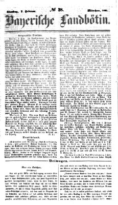 Bayerische Landbötin Dienstag 7. Februar 1860