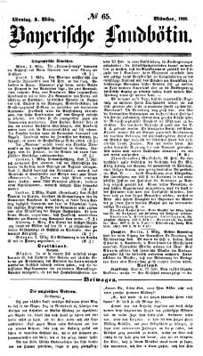 Bayerische Landbötin Montag 5. März 1860