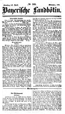 Bayerische Landbötin Dienstag 17. April 1860