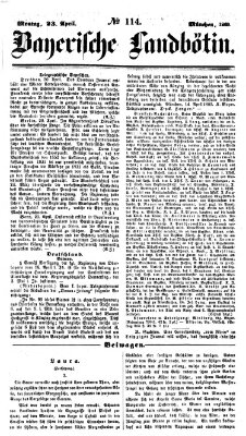 Bayerische Landbötin Montag 23. April 1860