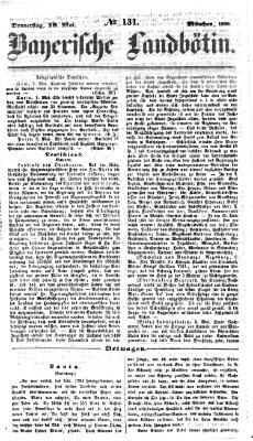 Bayerische Landbötin Donnerstag 10. Mai 1860
