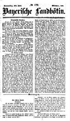 Bayerische Landbötin Donnerstag 28. Juni 1860