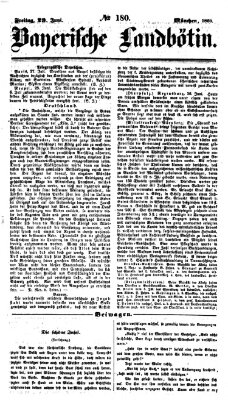 Bayerische Landbötin Freitag 29. Juni 1860