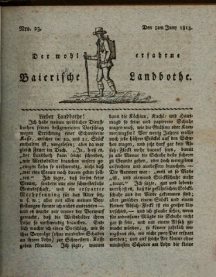 Der wohlerfahrne baierische Landbothe Samstag 5. Juni 1813