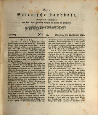 Der Bayerische Landbote Dienstag 11. Januar 1825
