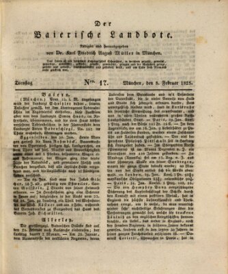 Der Bayerische Landbote Dienstag 8. Februar 1825