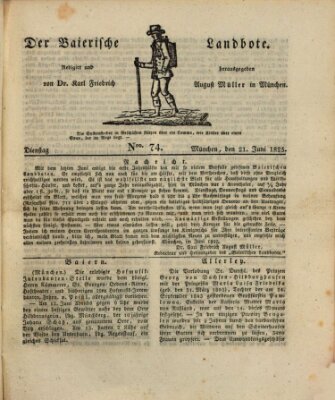 Der Bayerische Landbote Dienstag 21. Juni 1825