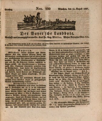 Der Bayerische Landbote Dienstag 21. August 1827