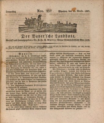 Der Bayerische Landbote Donnerstag 15. November 1827