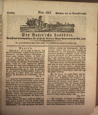Der Bayerische Landbote Dienstag 23. September 1828