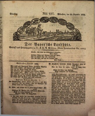 Der Bayerische Landbote Dienstag 30. Dezember 1828