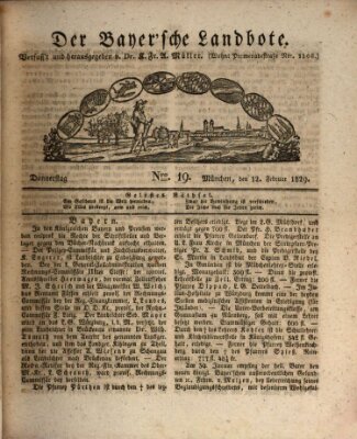 Der Bayerische Landbote Donnerstag 12. Februar 1829