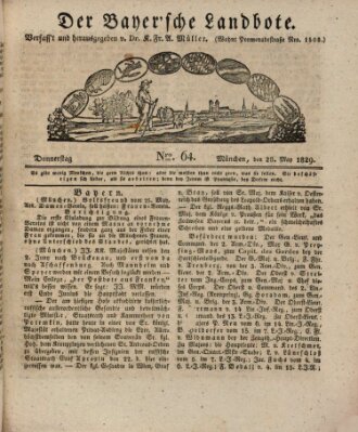 Der Bayerische Landbote Donnerstag 28. Mai 1829
