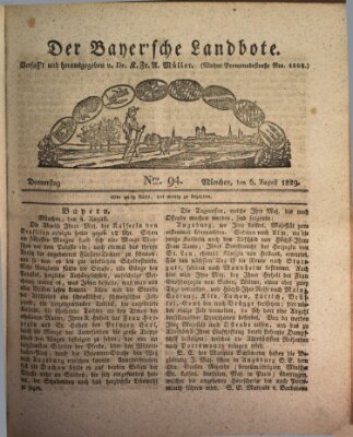 Der Bayerische Landbote Donnerstag 6. August 1829