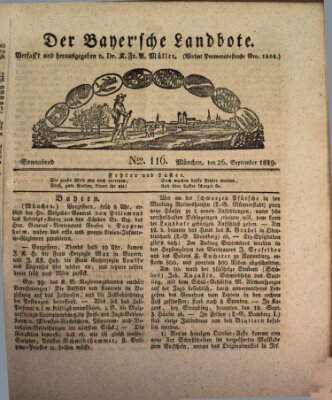 Der Bayerische Landbote Samstag 26. September 1829