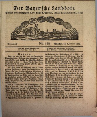 Der Bayerische Landbote Samstag 3. Oktober 1829