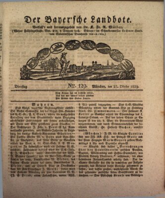 Der Bayerische Landbote Dienstag 27. Oktober 1829