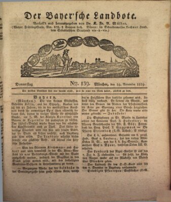 Der Bayerische Landbote Donnerstag 19. November 1829