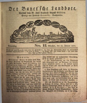 Der Bayerische Landbote Donnerstag 28. Januar 1830