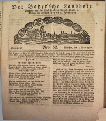 Der Bayerische Landbote Samstag 1. Mai 1830