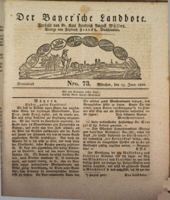 Der Bayerische Landbote Samstag 19. Juni 1830