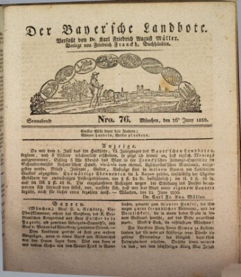 Der Bayerische Landbote Samstag 26. Juni 1830
