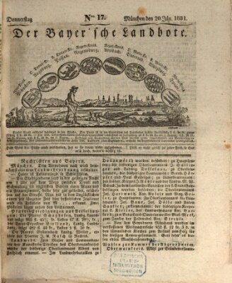 Der Bayerische Landbote Donnerstag 20. Januar 1831
