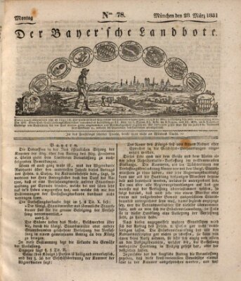 Der Bayerische Landbote Montag 28. März 1831