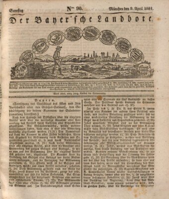 Der Bayerische Landbote Samstag 9. April 1831