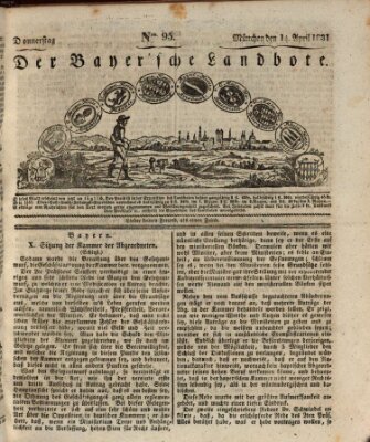 Der Bayerische Landbote Donnerstag 14. April 1831