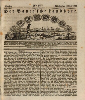 Der Bayerische Landbote Samstag 16. April 1831