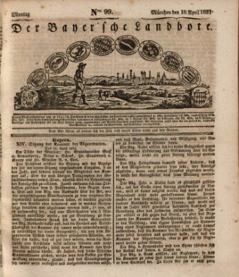 Der Bayerische Landbote Montag 18. April 1831