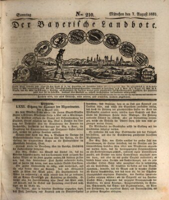 Der Bayerische Landbote Sonntag 7. August 1831