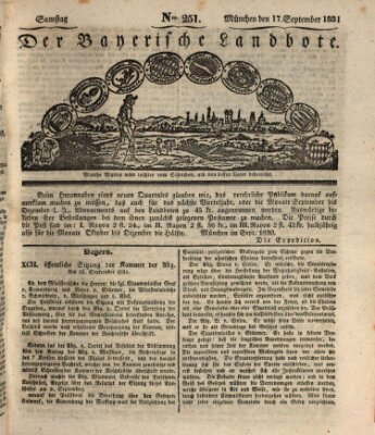 Der Bayerische Landbote Samstag 17. September 1831