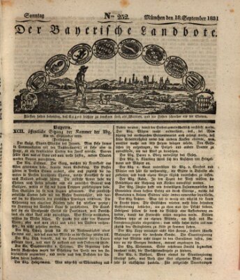 Der Bayerische Landbote Sonntag 18. September 1831