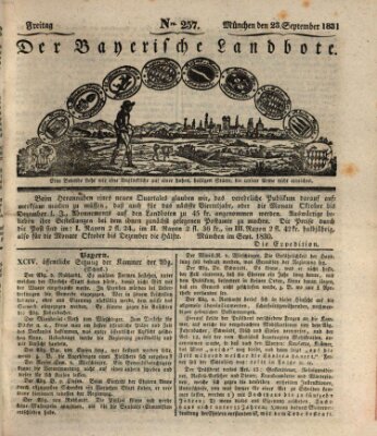Der Bayerische Landbote Freitag 23. September 1831