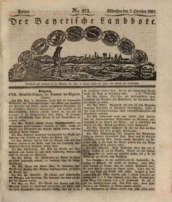 Der Bayerische Landbote Freitag 7. Oktober 1831